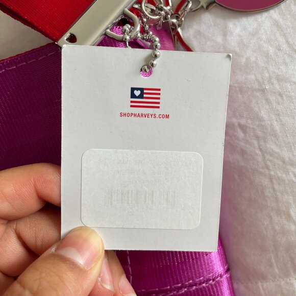 NWT HARVEYS (Holiday Edition) Merry & Bright Bow Purple Streamline Crossbody Bag - Picture 11 of 11